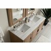 James Martin Vanities Portland 60in Double Vanity Whitewashed Walnut w/ 3 CM Arctic Fall Solid Surface Top 620-V60D-WW-3AF